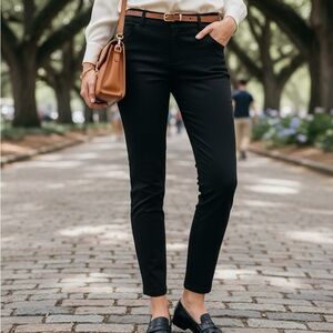 Banana Republic Size 2 Black Sloan Slim Fit Ankle Dress Pant